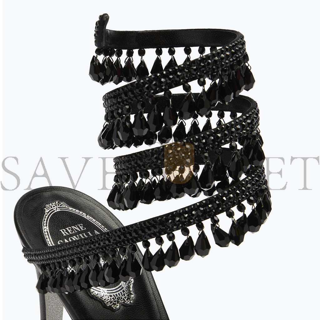 RENE CAOVILLA CHANDELIER BLACK SANDAL C10182